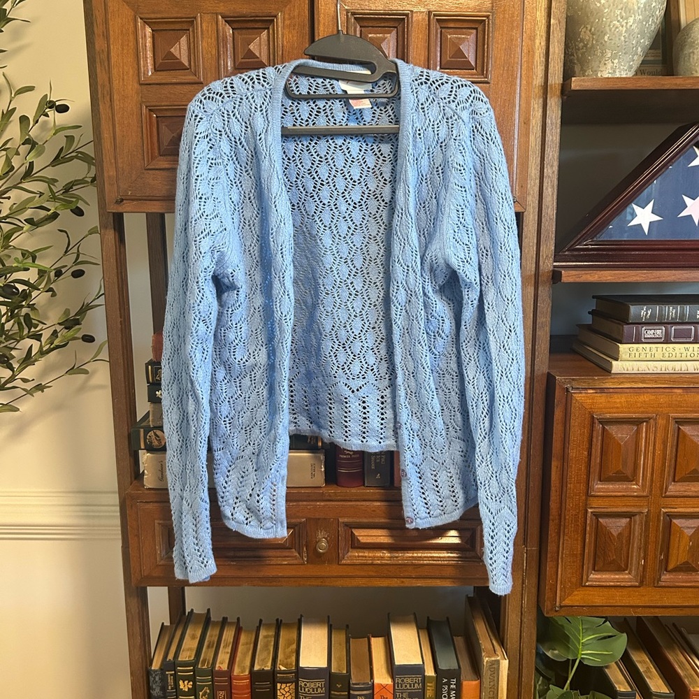 Vintage Light Blue Women's cardigan